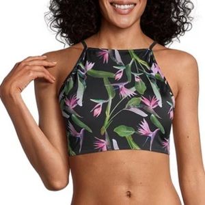 🌺NWT: RIPZONE✨ Women’s Stacey Floral High Neck Swimsuit Top - Size Medium